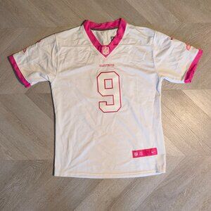 Nike On Field Baltimore Ravens Justin Tucker NFL Jersey Youth XL White and Pink